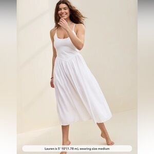🎀🤍NWT~AERIE At The Barre Midi Dress SIZE L